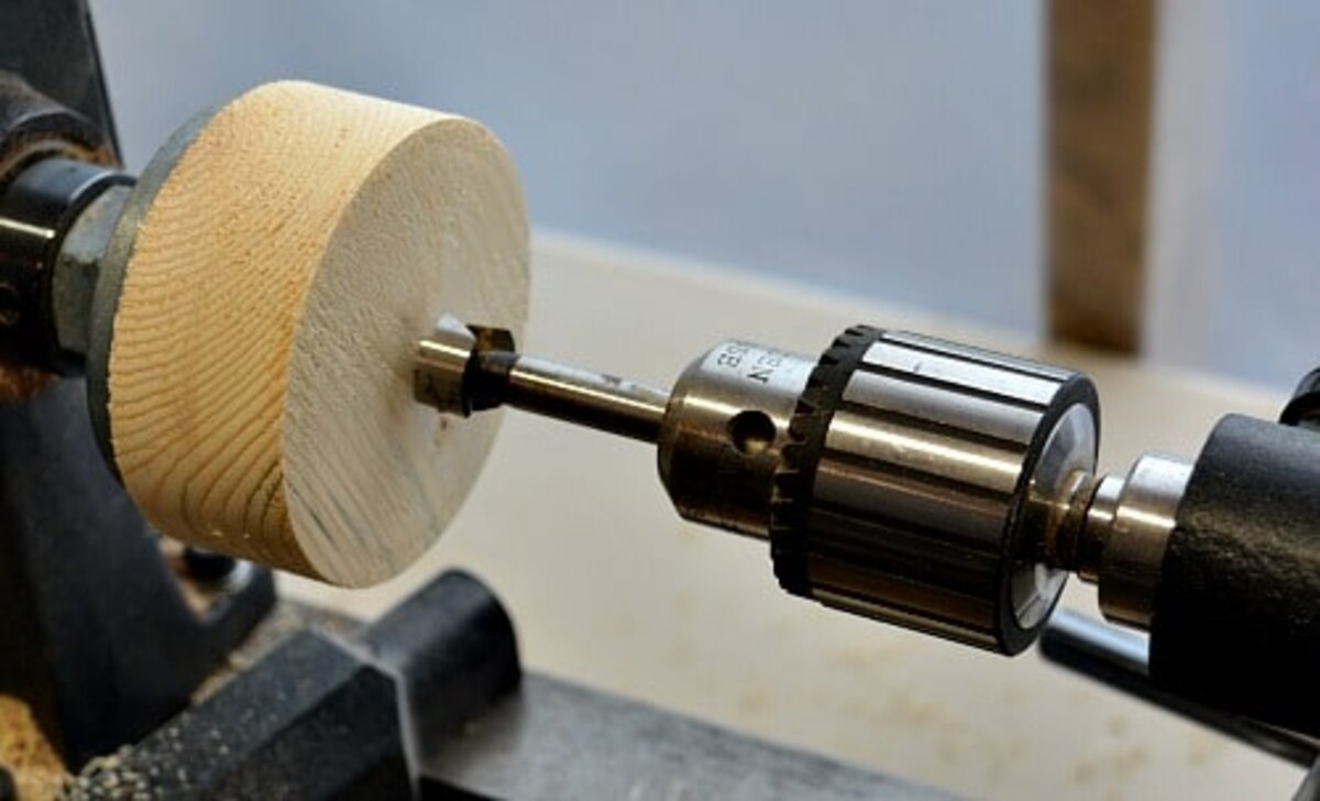 Mounting And Securing The Brass On The Lathe