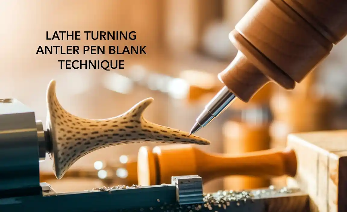 Lathe Turning Antler Pen Blank Technique
