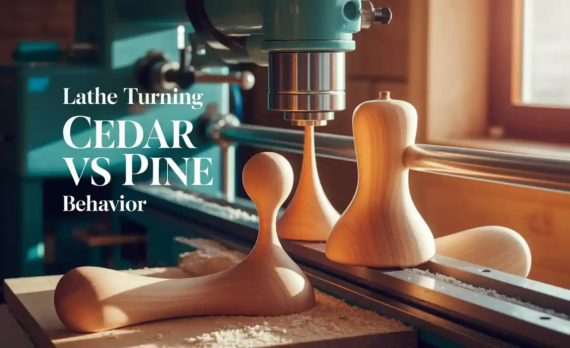 Lathe Turning Cedar vs Pine Behavior