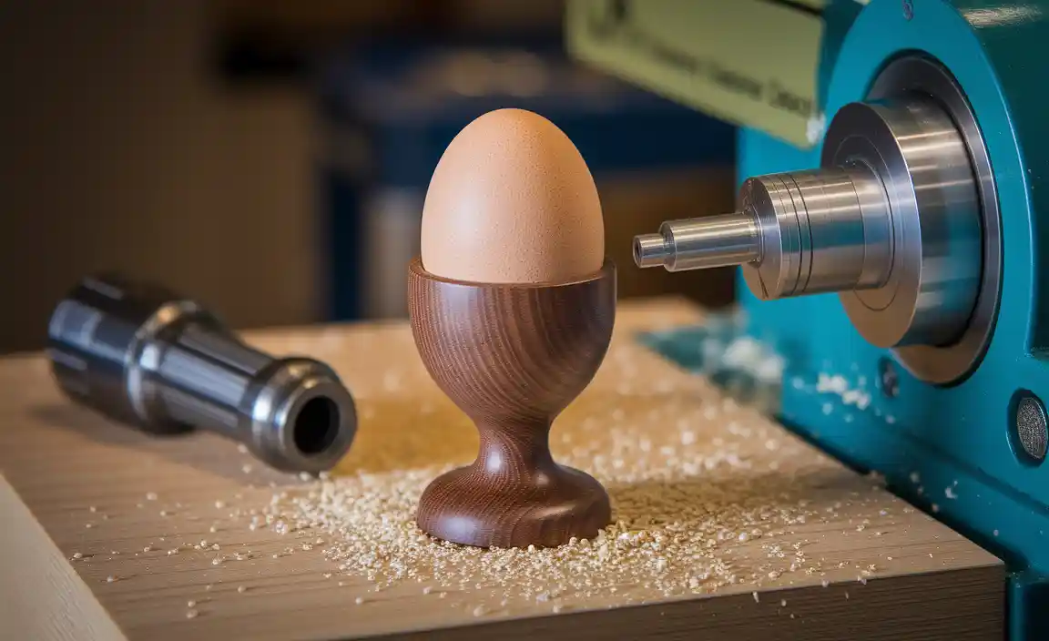 Lathe Turning Egg Cup With Hollow Stem: A Crafting Guide