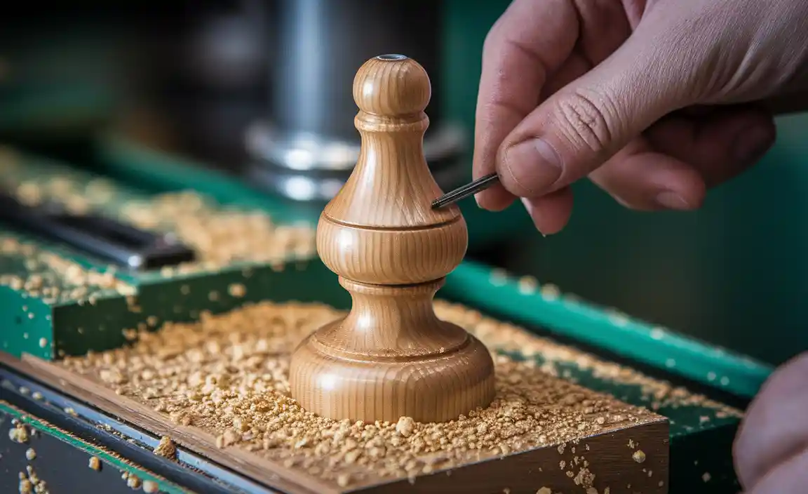 Lathe Turning Finial Top Bead Detail: Crafting Elegance In Woodwork