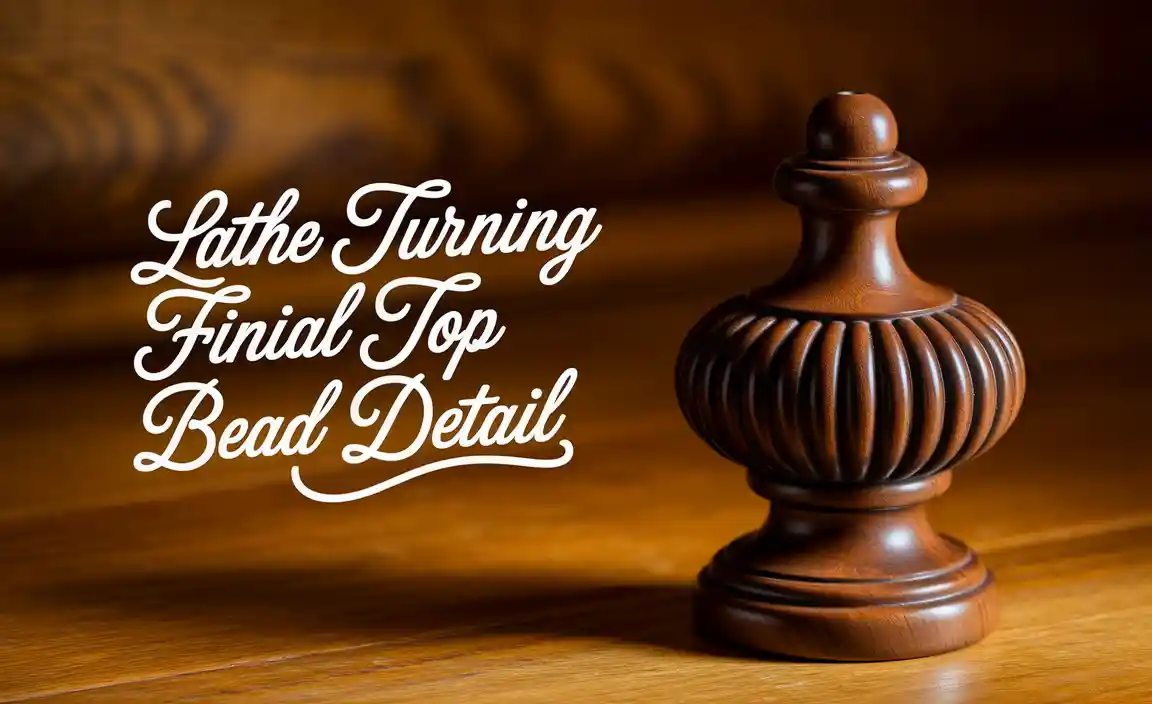Lathe Turning Finial Top Bead Detail
