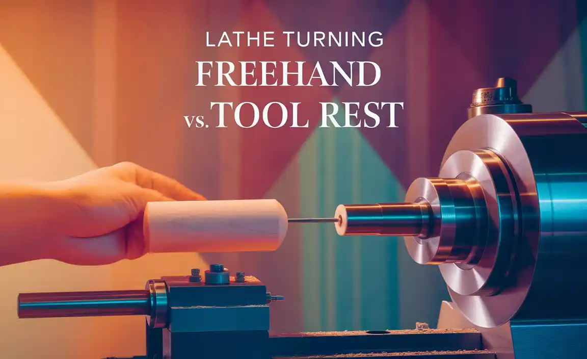 Lathe Turning Freehand Vs. Tool Rest