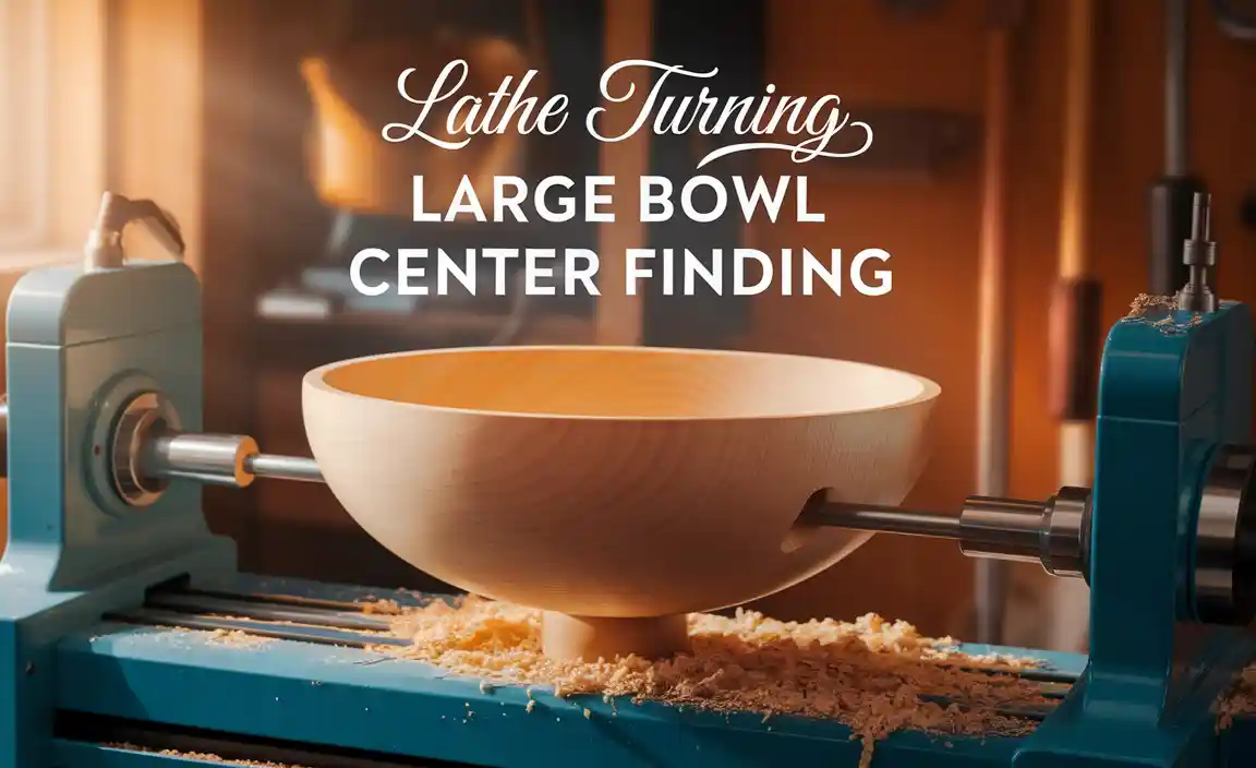 Lathe Turning Large Bowl Center Finding