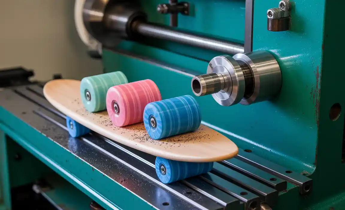 Lathe Turning Longboard Rollers: Crafting Precision Wheels
