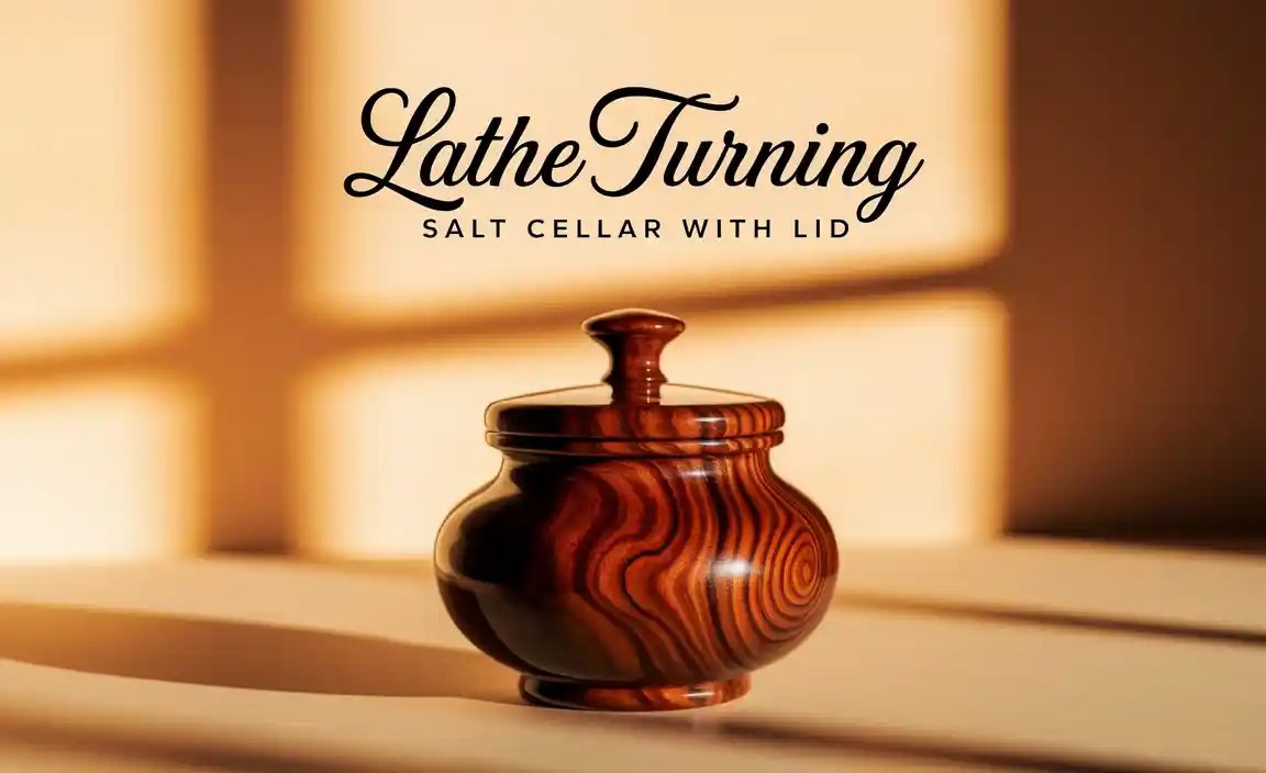 Lathe Turning Salt Cellar with Lid