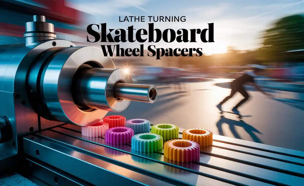 Lathe Turning Skateboard Wheel Spacers