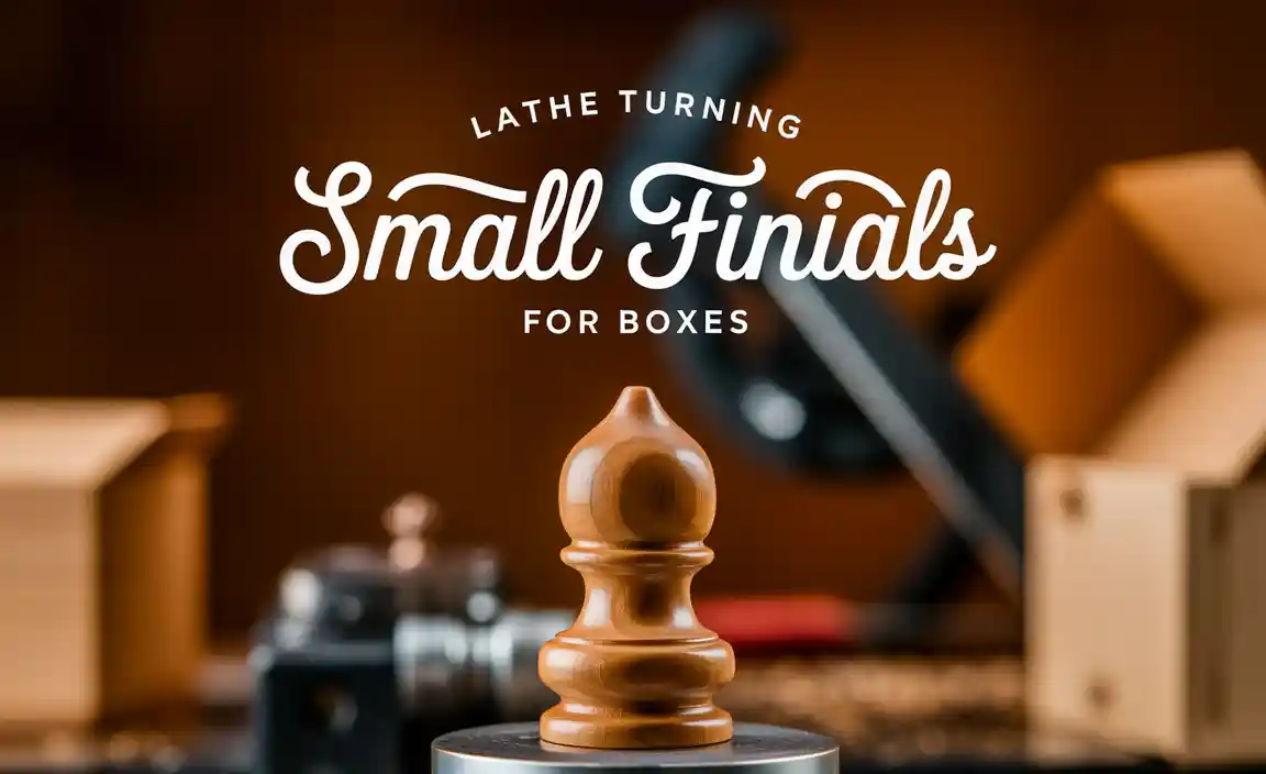 Lathe Turning Small Finials for Boxes
