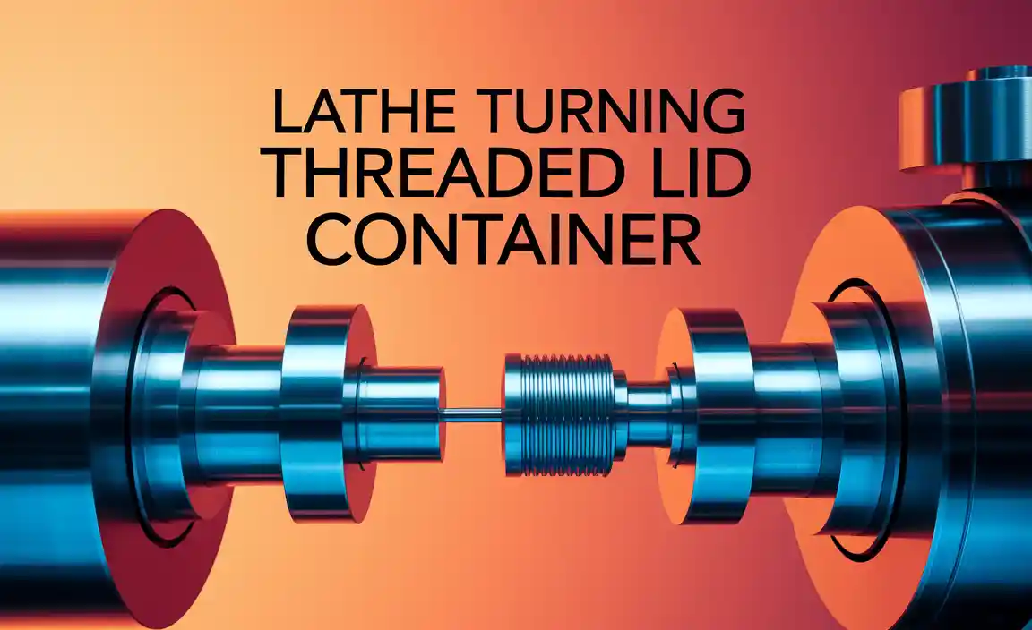 Lathe Turning Threaded Lid Container