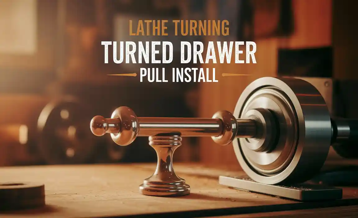 Lathe Turning Turned Drawer Pull Install