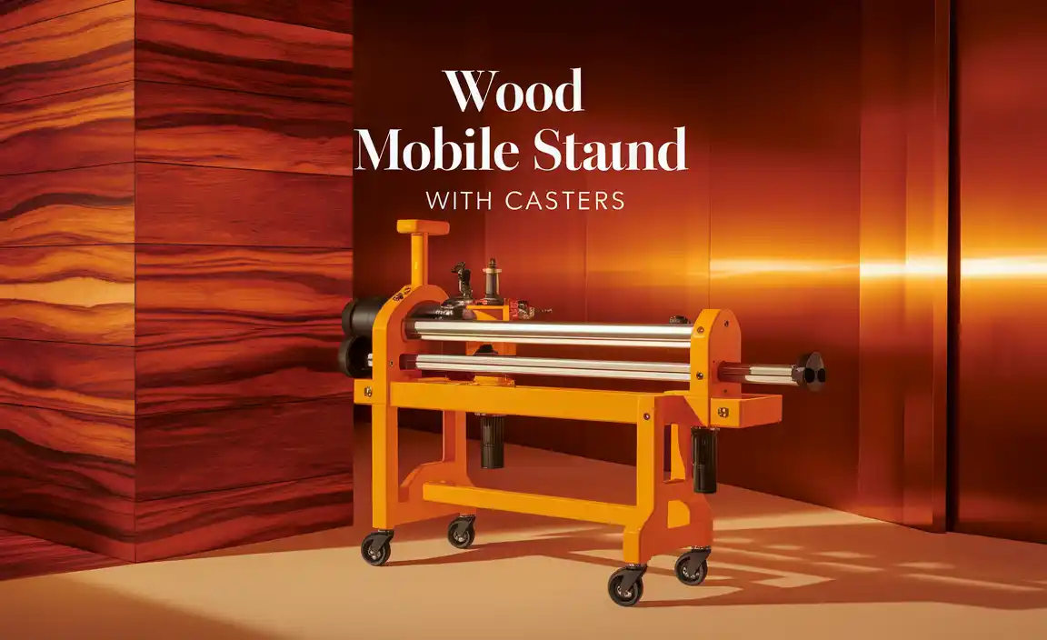 Wood Lathe Mobile Stand with Casters