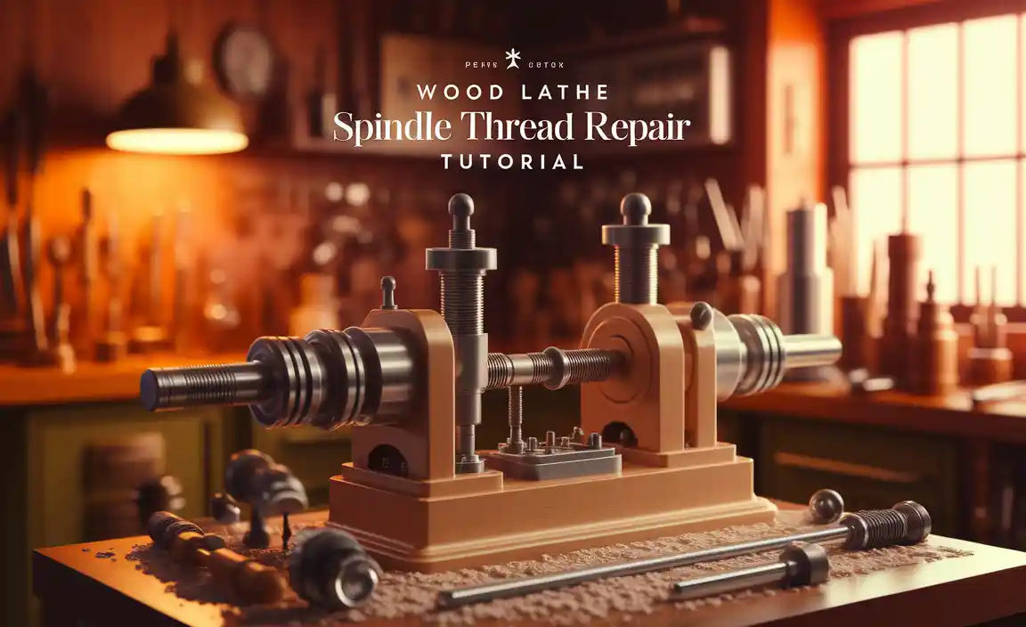 Wood Lathe Spindle Thread Repair Tutorial