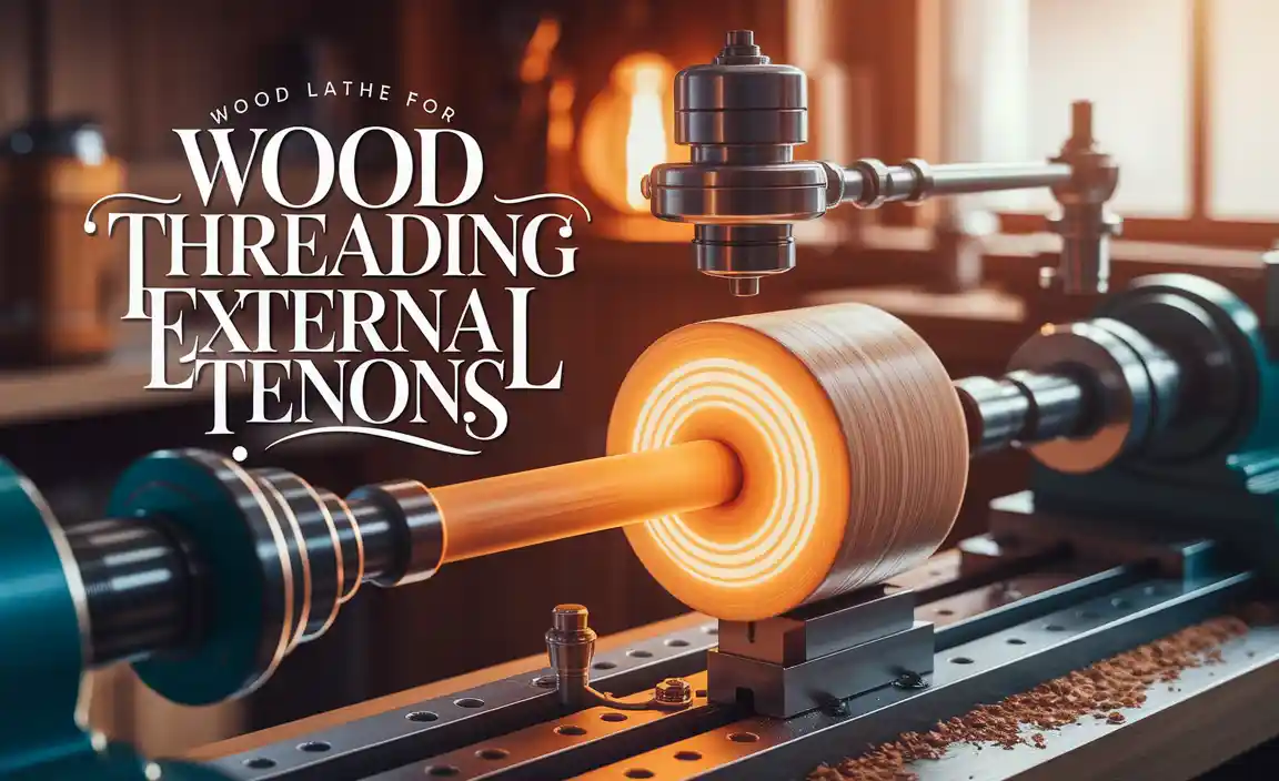 Wood Lathe for Threading External Tenons