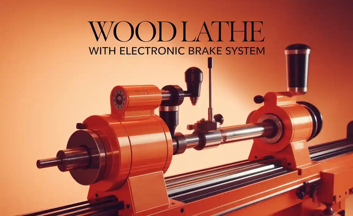 Wood Lathe with Electronic Brake System