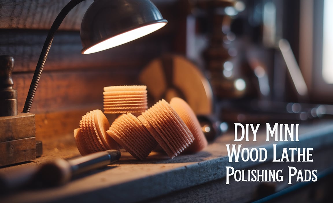 DIY Mini Wood Lathe Polishing Pads