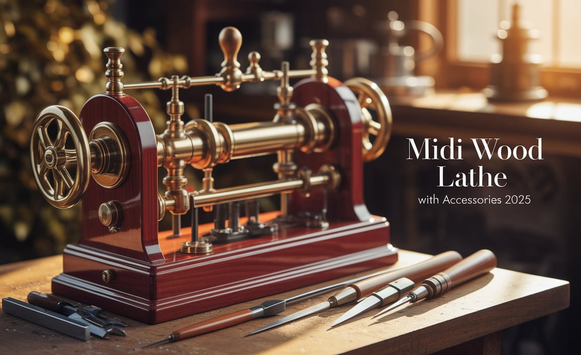Midi Wood Lathe With Accessories 2025
