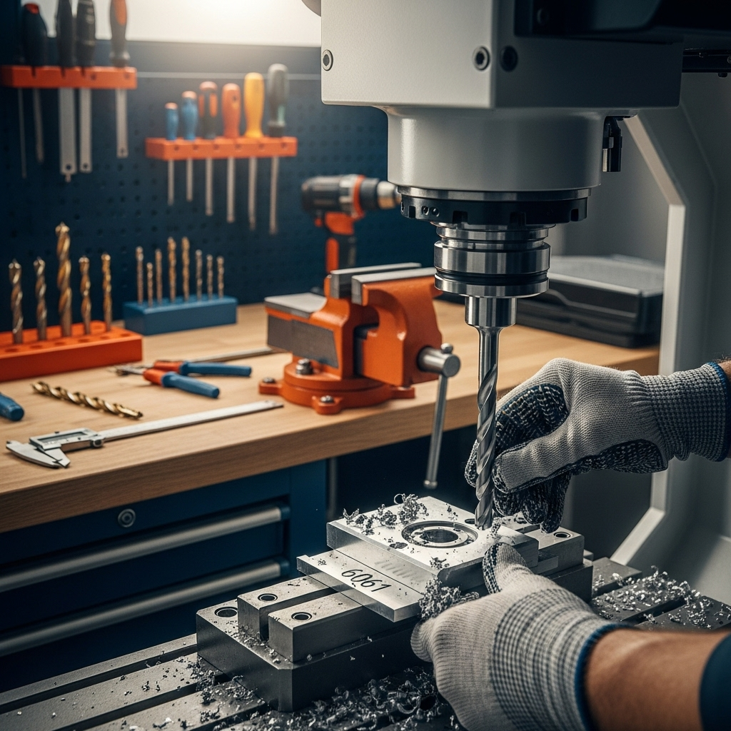 Generate an eye-catching, high-quality featured image prompt for a blog post about: Carbide End Mill