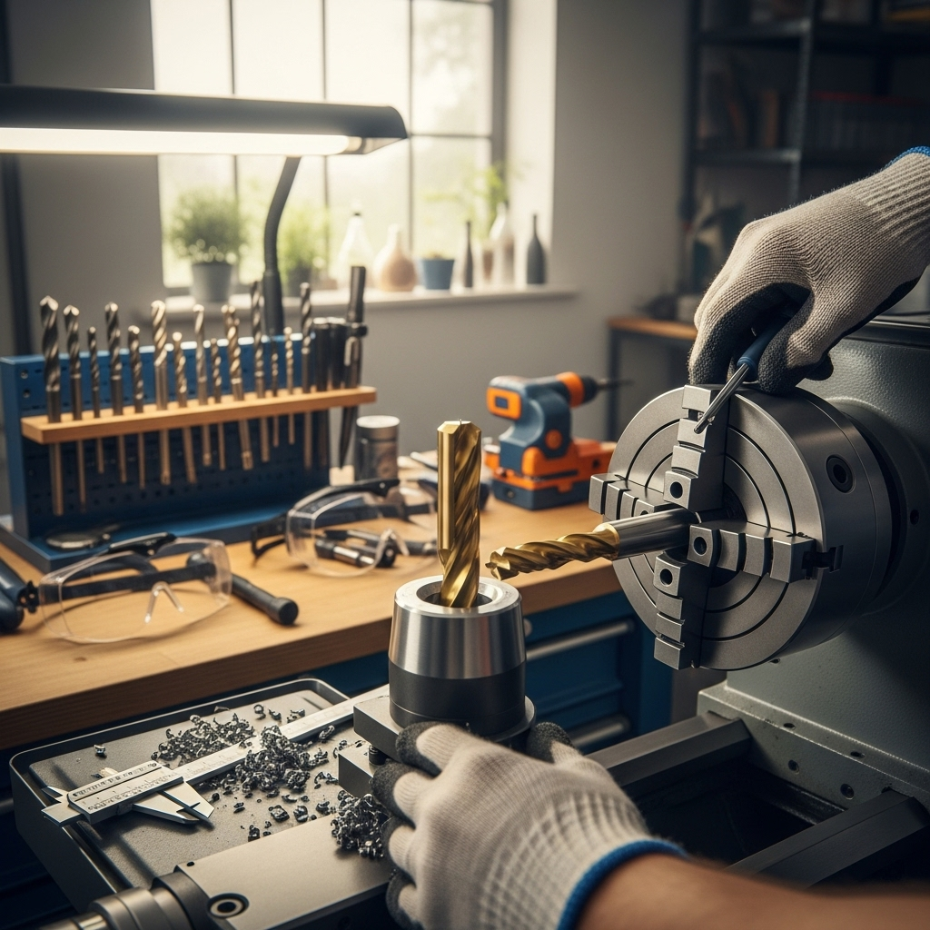 Generate an eye-catching, high-quality featured image prompt for a blog post about: Carbide End Mill