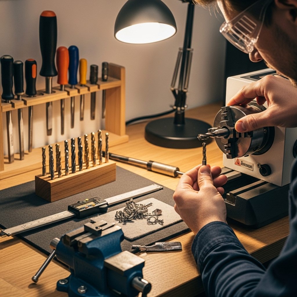 Generate an eye-catching, high-quality featured image prompt for a blog post about: Carbide End Mill