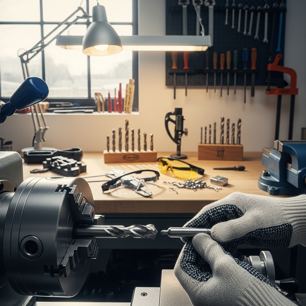 Generate an eye-catching, high-quality featured image prompt for a blog post about: Carbide End Mill