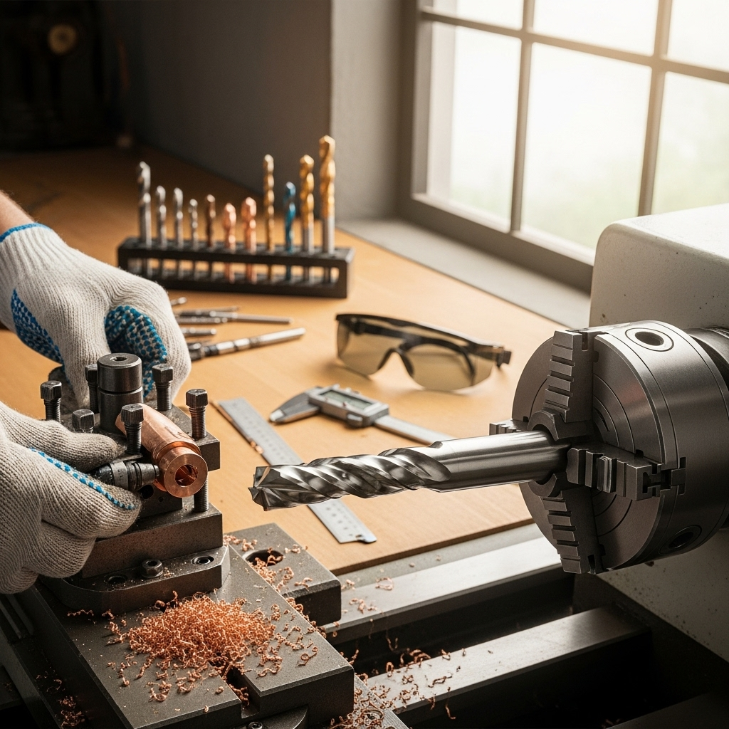 Generate an eye-catching, high-quality featured image prompt for a blog post about: Carbide End Mill