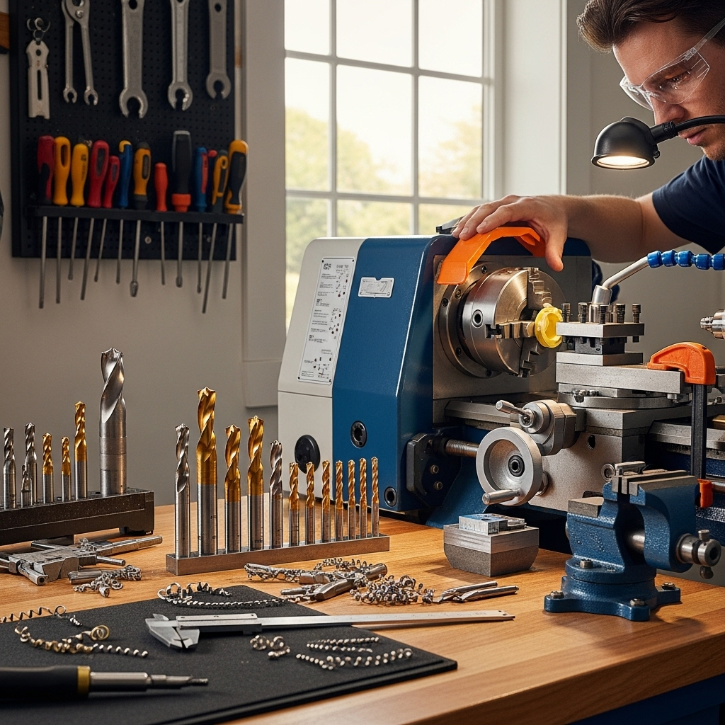 Generate an eye-catching, high-quality featured image prompt for a blog post about: Carbide End Mill