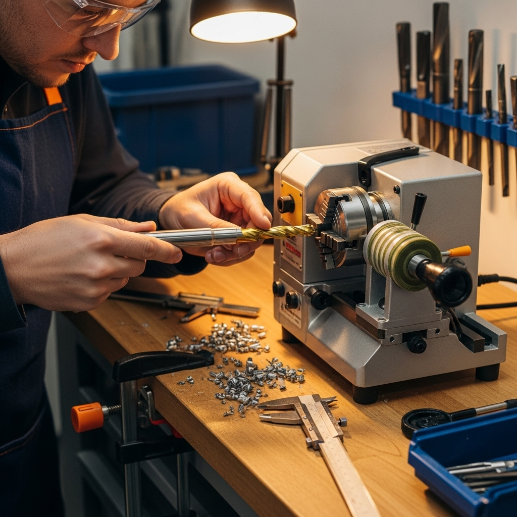 Generate an eye-catching, high-quality featured image prompt for a blog post about: Carbide End Mill