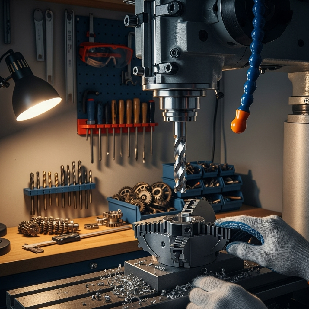 Generate an eye-catching, high-quality featured image prompt for a blog post about: Carbide End Mill