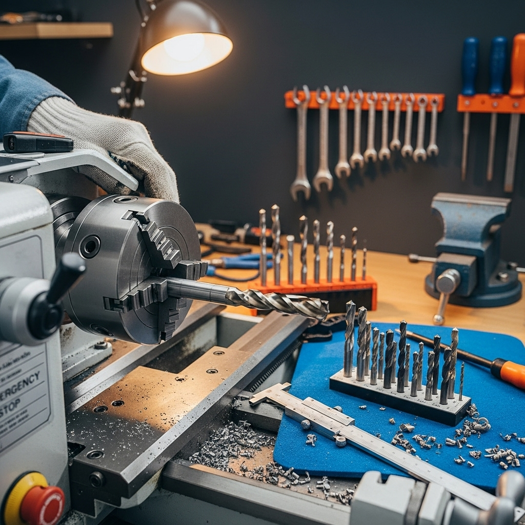 Generate an eye-catching, high-quality featured image prompt for a blog post about: Carbide End Mill