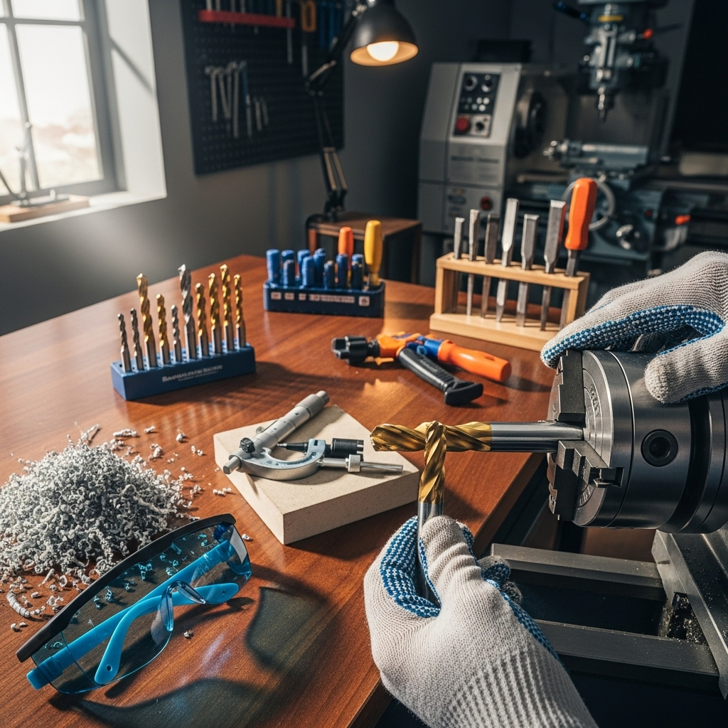 Generate an eye-catching, high-quality featured image prompt for a blog post about: Carbide End Mill