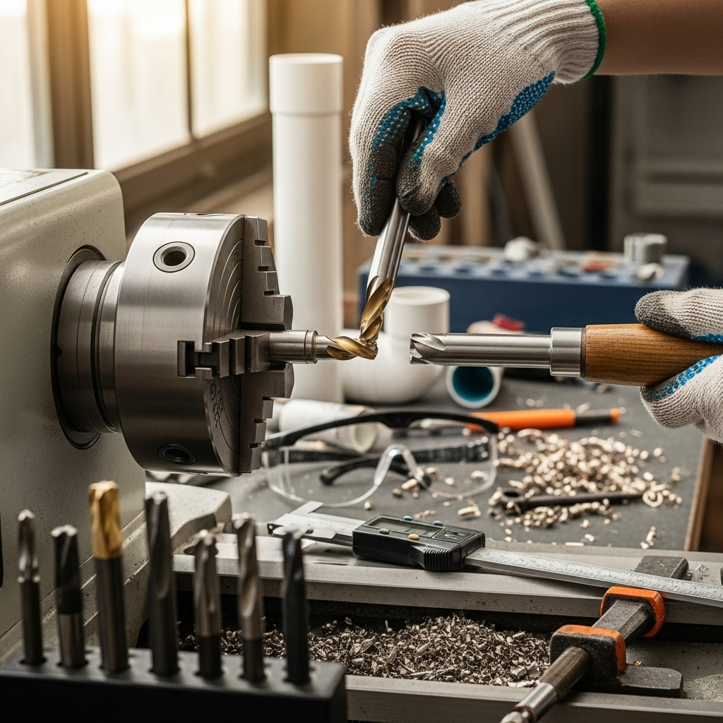 Generate an eye-catching, high-quality featured image prompt for a blog post about: Carbide End Mill