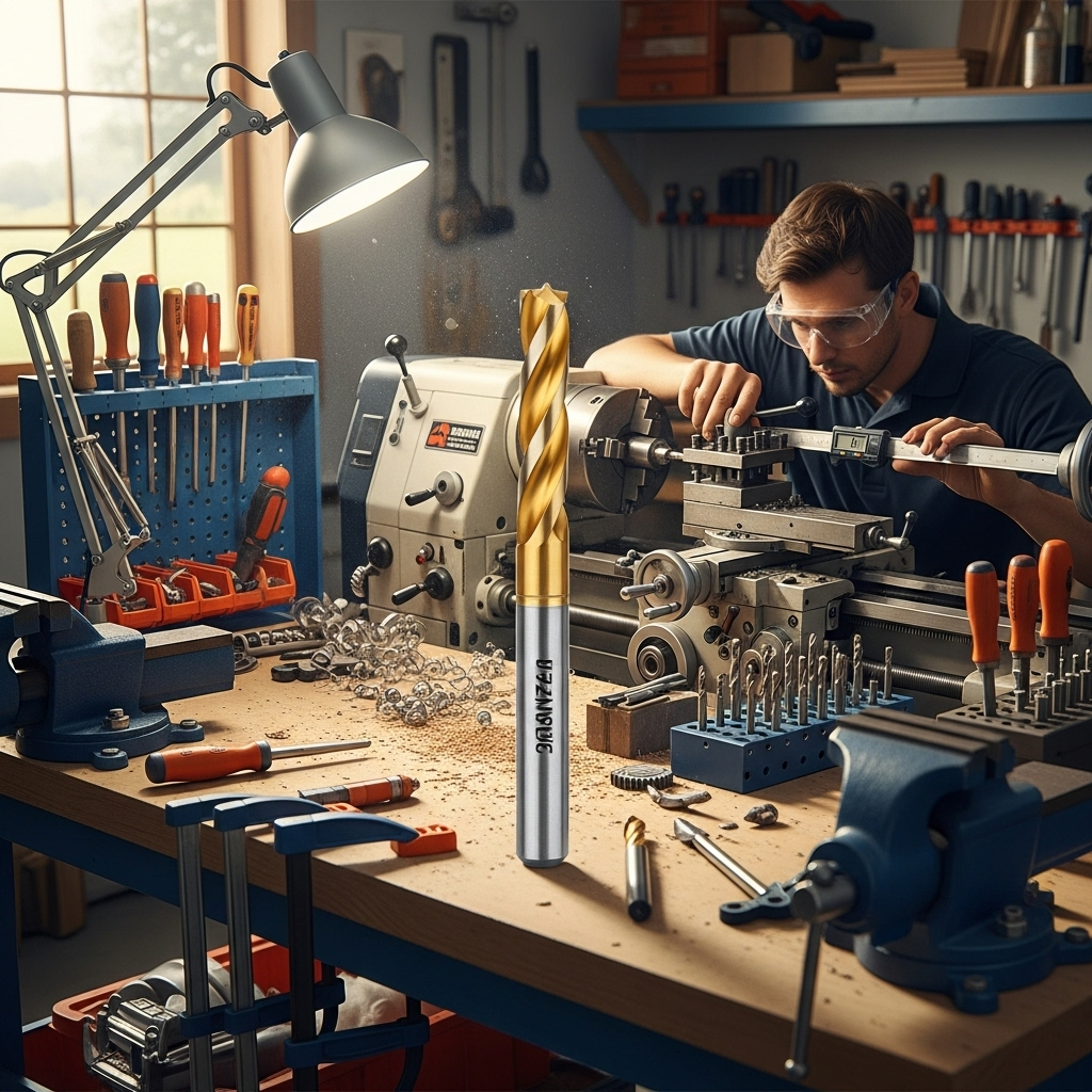 Generate an eye-catching, high-quality featured image prompt for a blog post about: Carbide End Mill