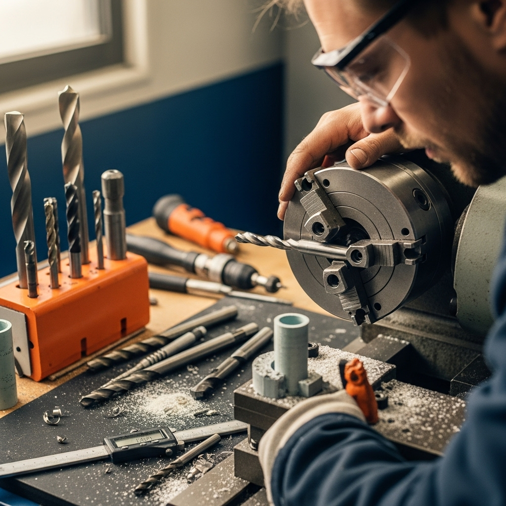 Generate an eye-catching, high-quality featured image prompt for a blog post about: Carbide End Mill