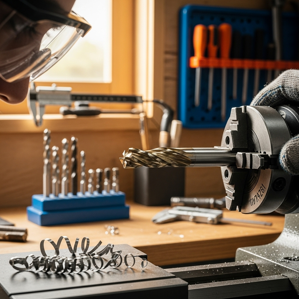 Generate an eye-catching, high-quality featured image prompt for a blog post about: Carbide End Mill