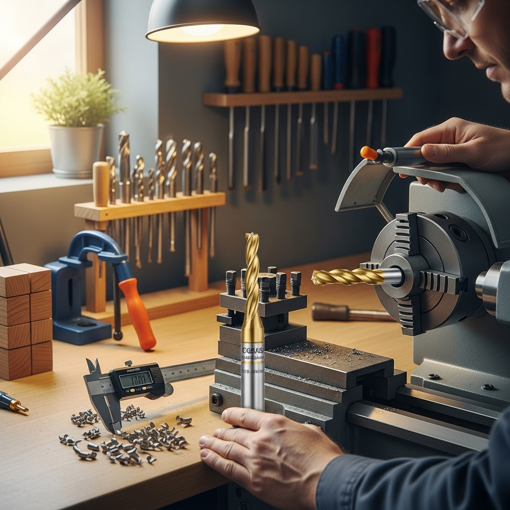 Generate an eye-catching, high-quality featured image prompt for a blog post about: Carbide End Mill