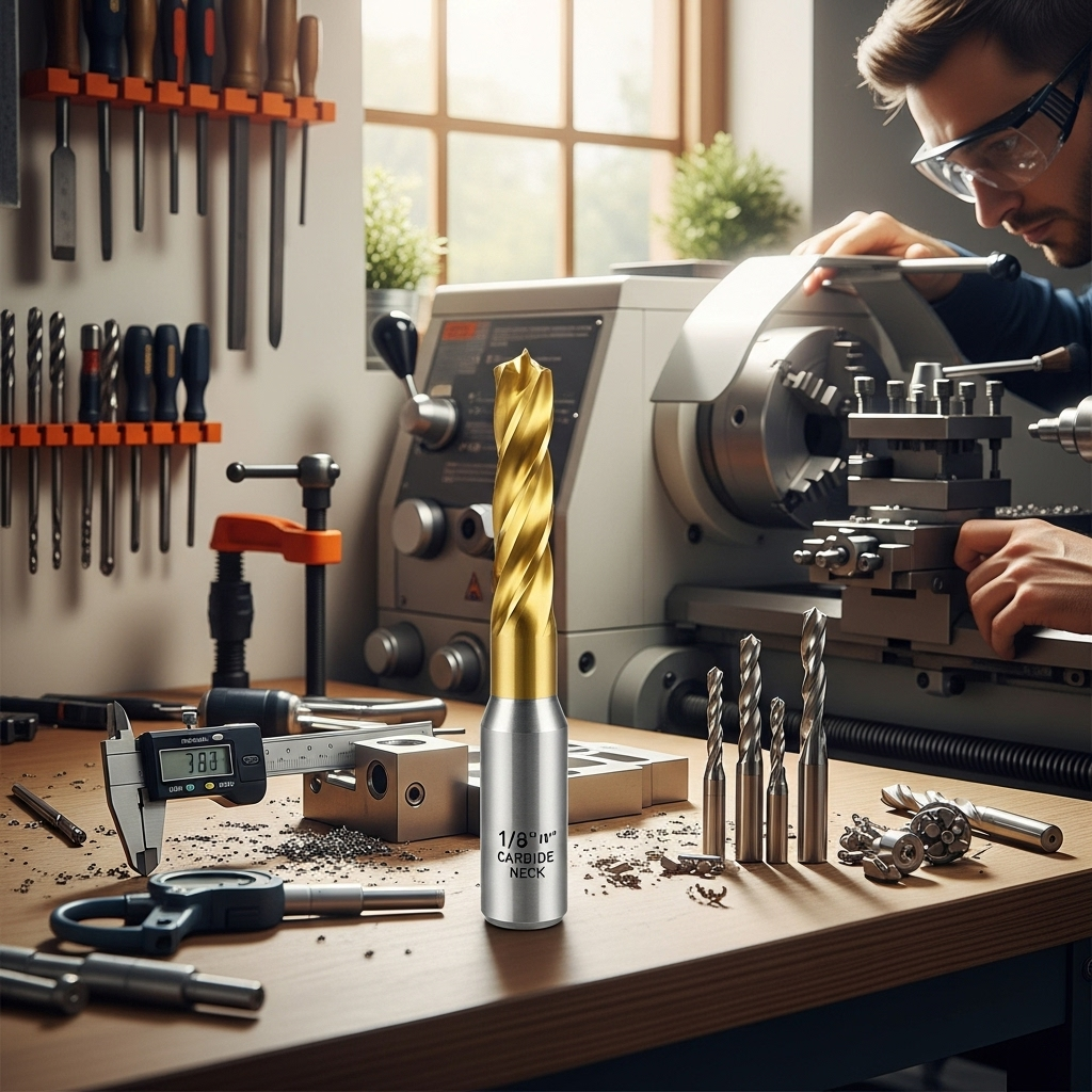 Generate an eye-catching, high-quality featured image prompt for a blog post about: Carbide End Mill