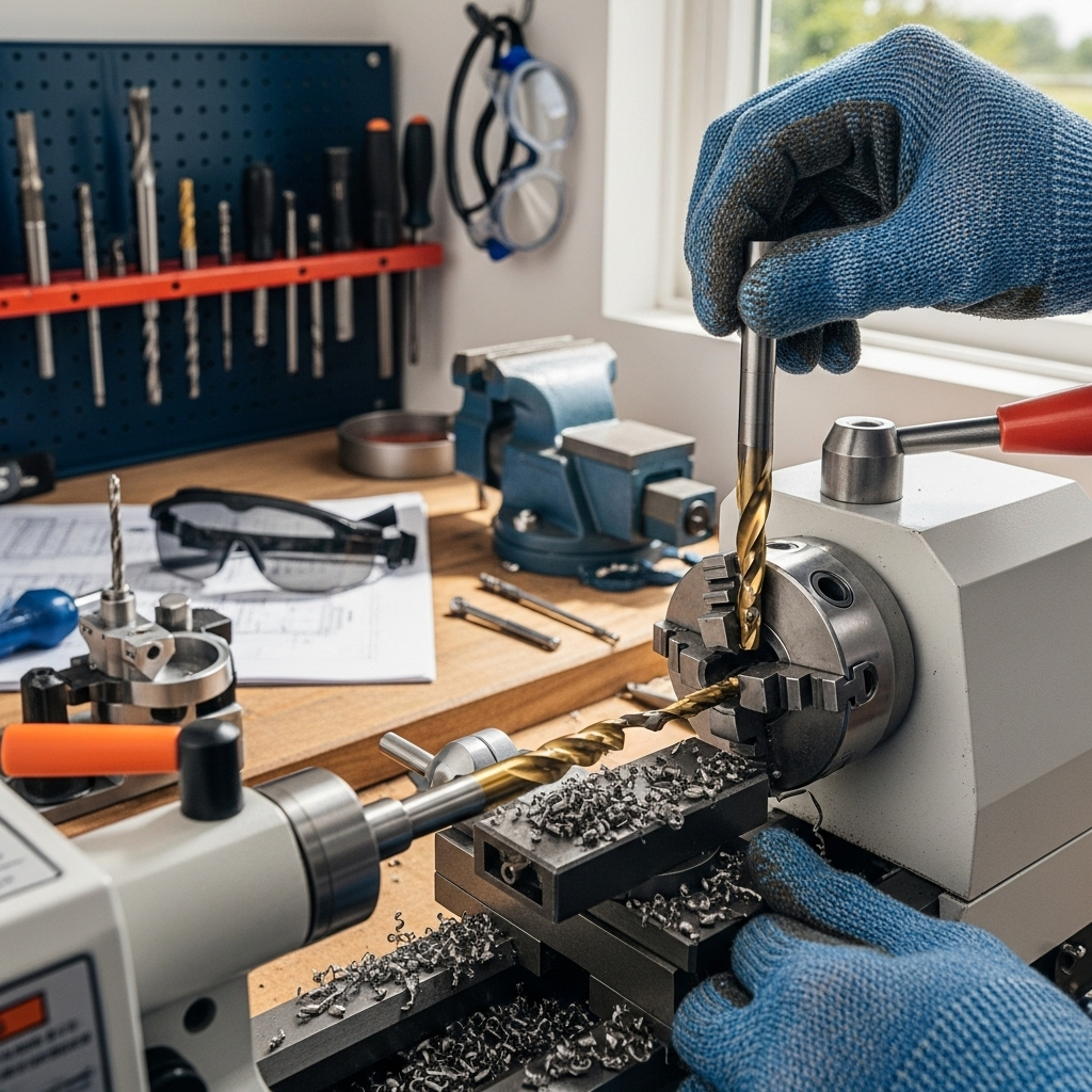 Generate an eye-catching, high-quality featured image prompt for a blog post about: Carbide End Mill