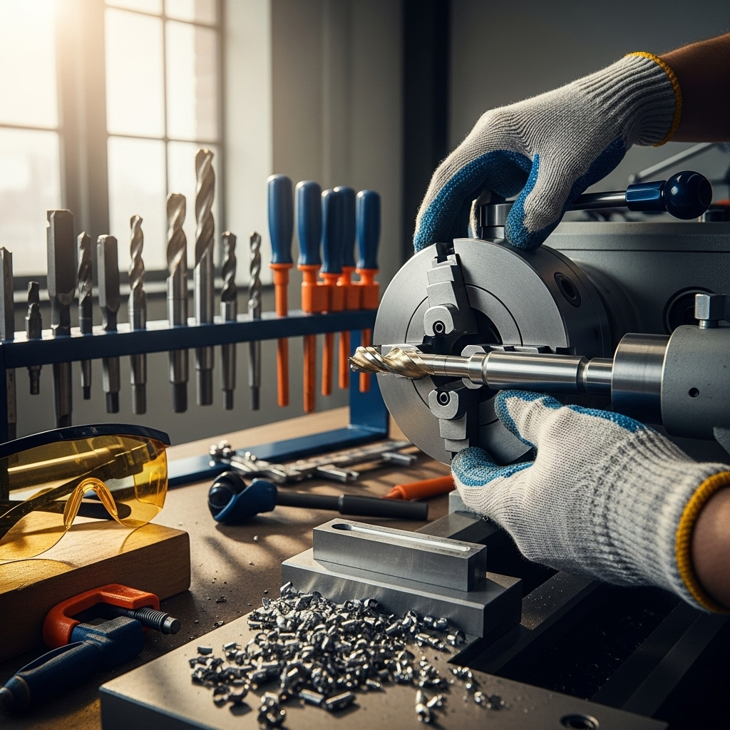 Generate an eye-catching, high-quality featured image prompt for a blog post about: Carbide End Mill