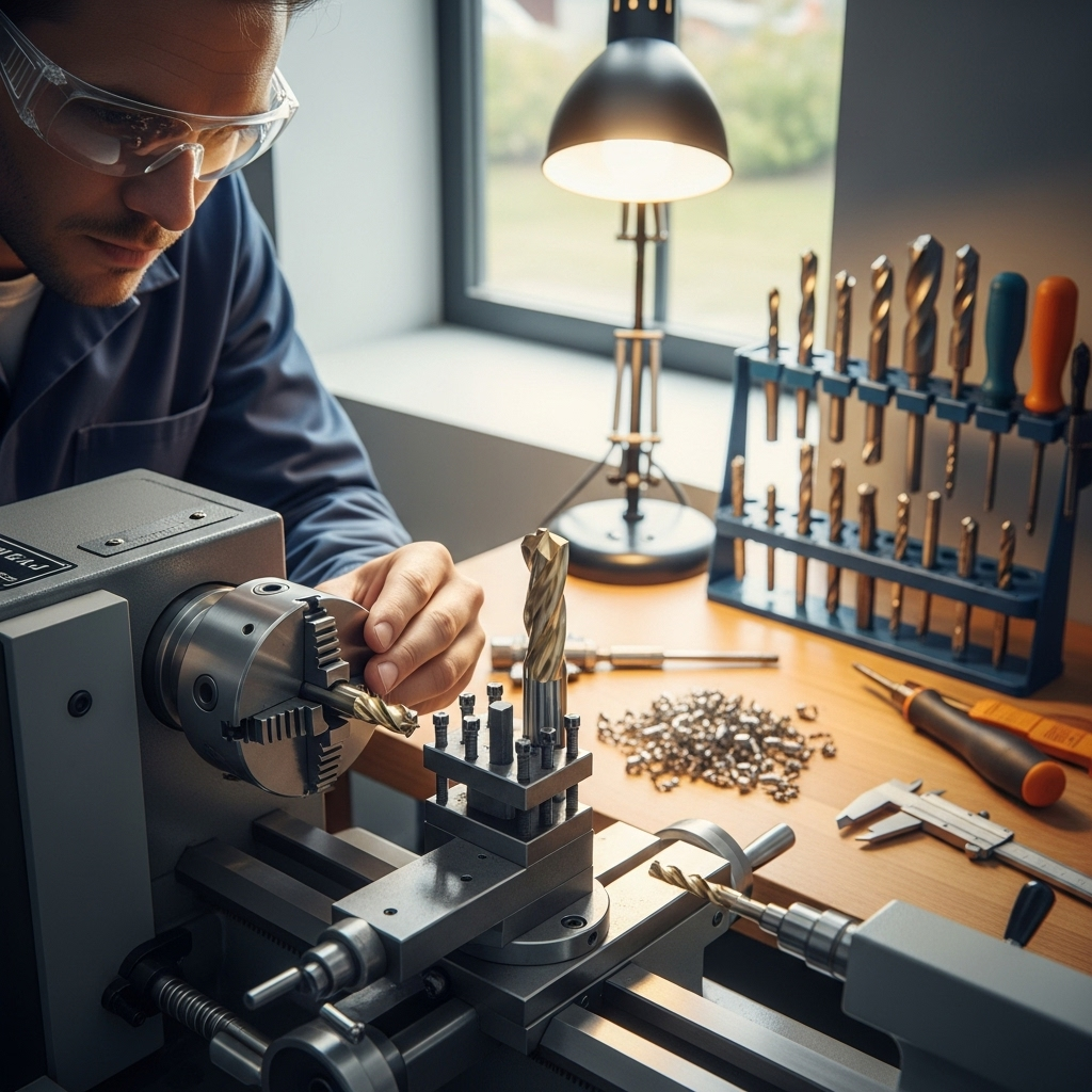 Generate an eye-catching, high-quality featured image prompt for a blog post about: Carbide End Mill