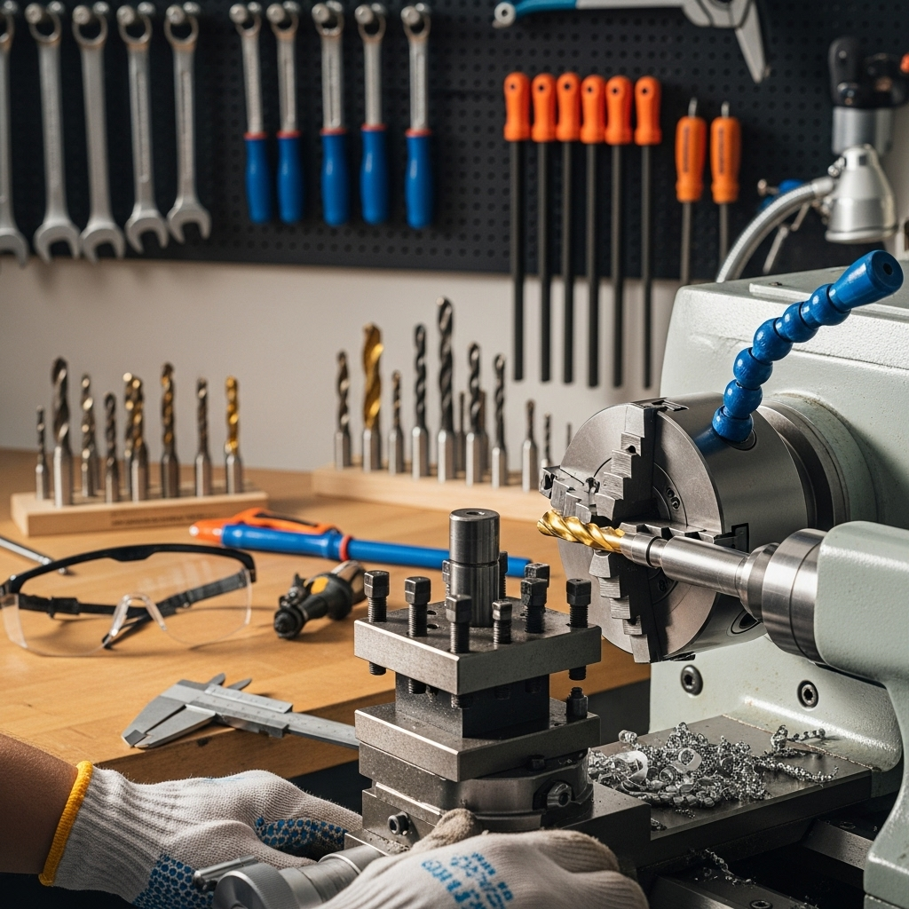 Generate an eye-catching, high-quality featured image prompt for a blog post about: Carbide End Mill