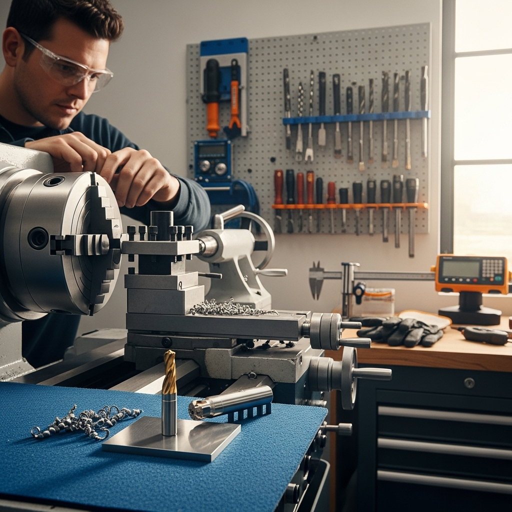 Generate an eye-catching, high-quality featured image prompt for a blog post about: Carbide End Mill