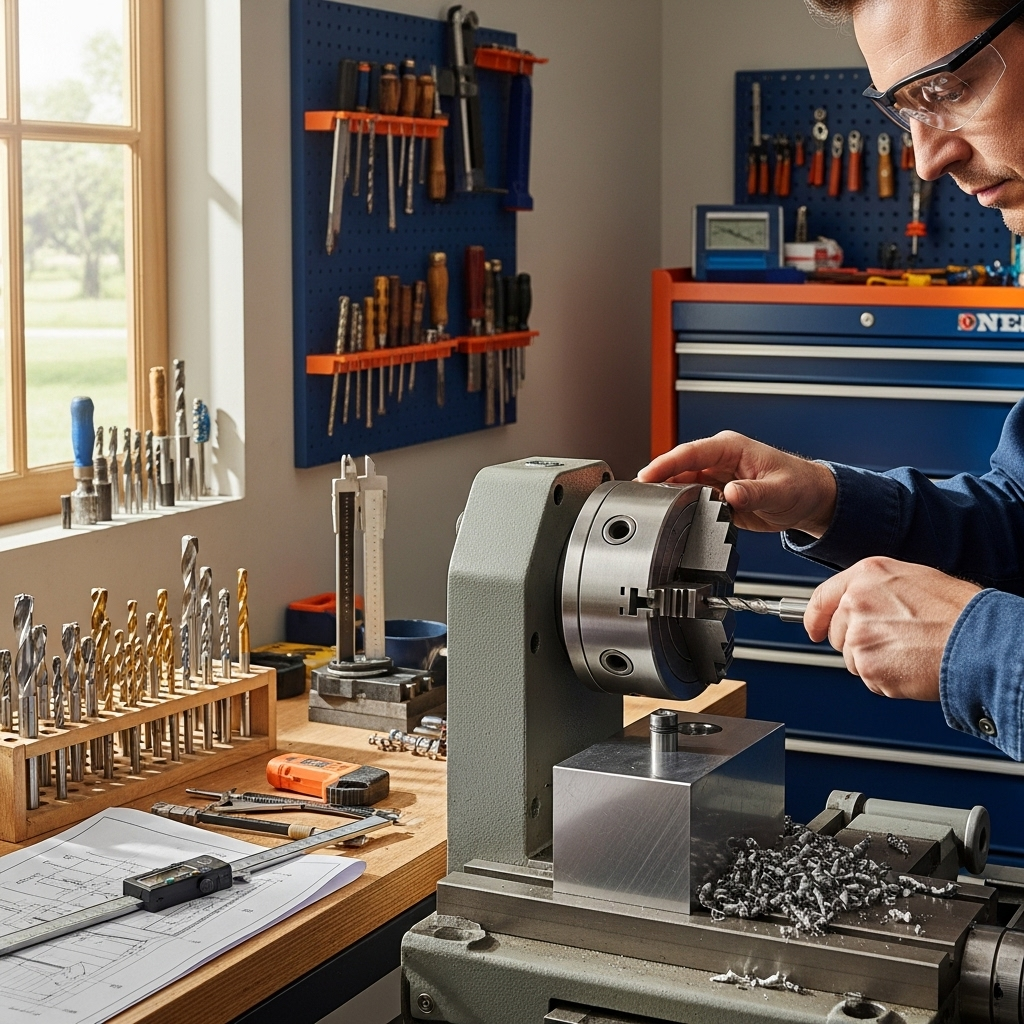 Generate an eye-catching, high-quality featured image prompt for a blog post about: Carbide End Mill