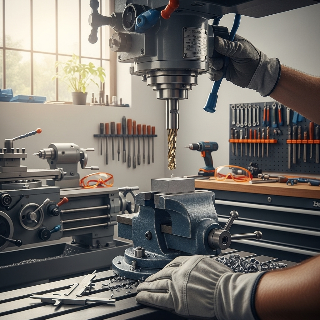 Generate an eye-catching, high-quality featured image prompt for a blog post about: Carbide End Mill