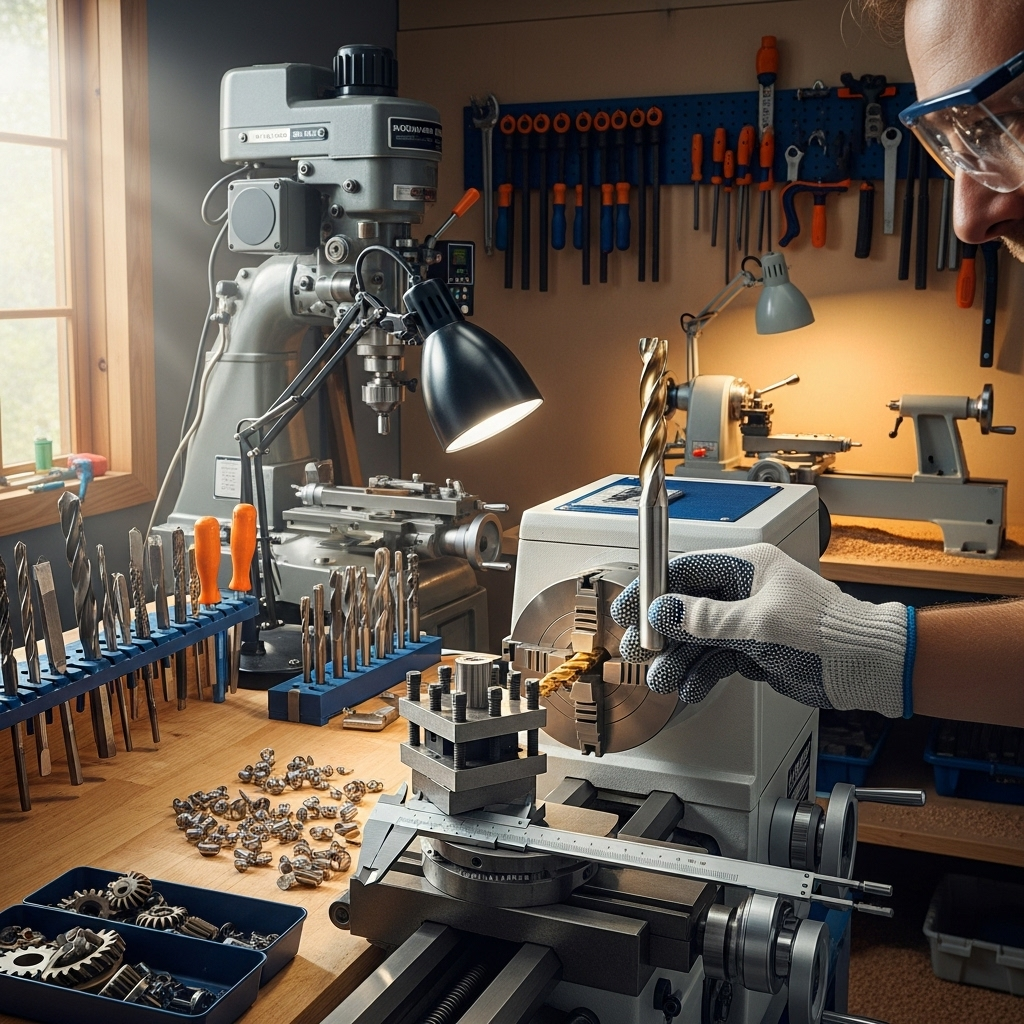 Generate an eye-catching, high-quality featured image prompt for a blog post about: Carbide End Mill