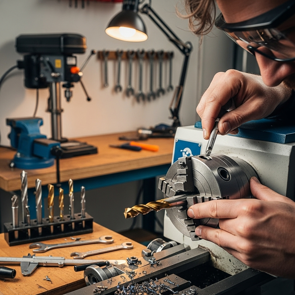 Generate an eye-catching, high-quality featured image prompt for a blog post about: Carbide End Mill