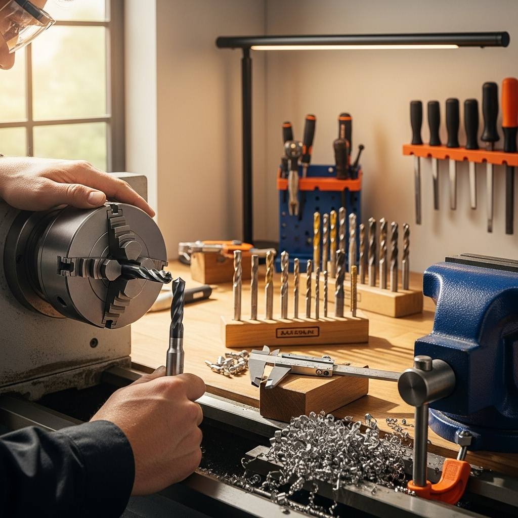 Generate an eye-catching, high-quality featured image prompt for a blog post about: Carbide End Mill