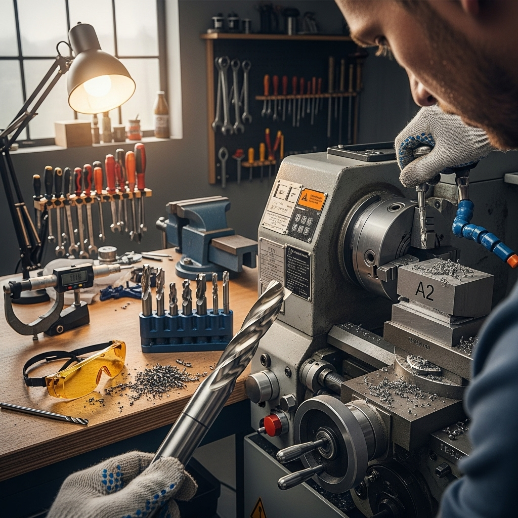 Generate an eye-catching, high-quality featured image prompt for a blog post about: Carbide End Mill