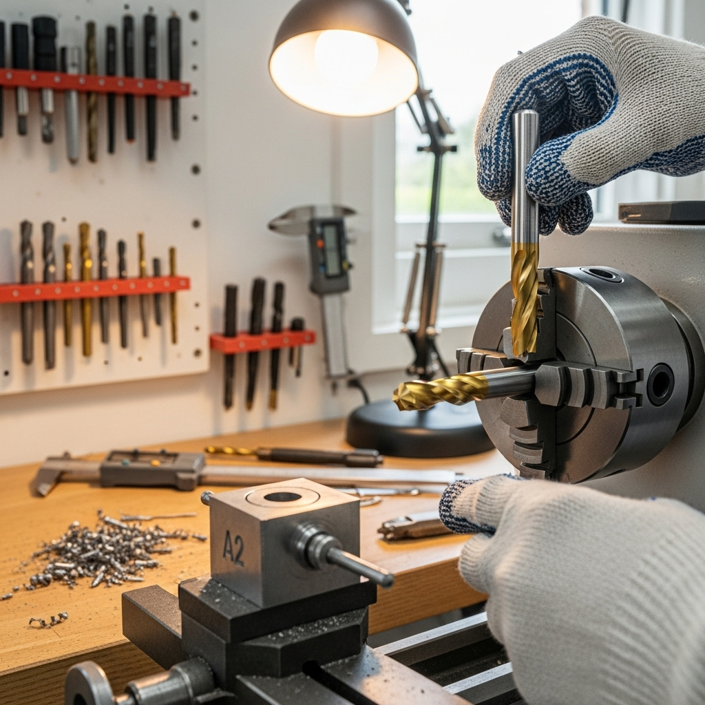 Generate an eye-catching, high-quality featured image prompt for a blog post about: Carbide End Mill