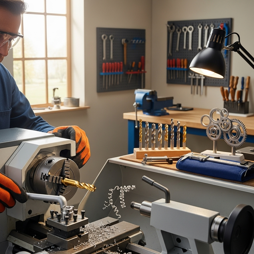 Generate an eye-catching, high-quality featured image prompt for a blog post about: Carbide End Mill