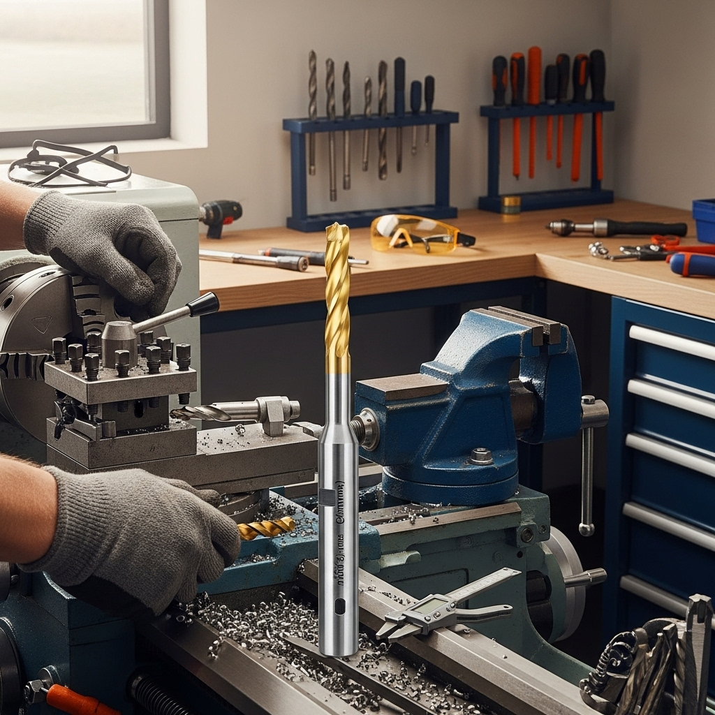 Generate an eye-catching, high-quality featured image prompt for a blog post about: Carbide End Mill